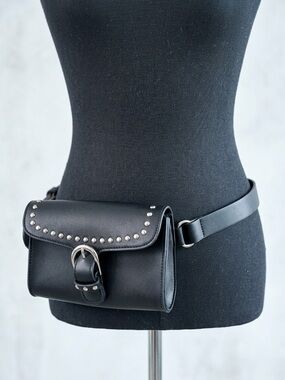 Black Studded Belt Bag